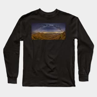 Corn Du and Pen y Fan with Milky Way Long Sleeve T-Shirt